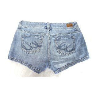 X2 Express Blue Denim Jean Shorts Womens sz 2 Actual 30x2